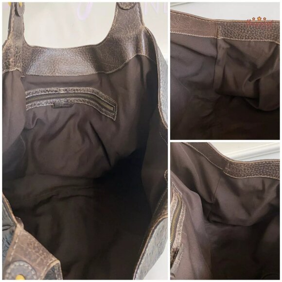 Authentic GUCCI Dark Brown Guccissima Leather New Pelham Large Shoulder Bag - Picture 11 of 15